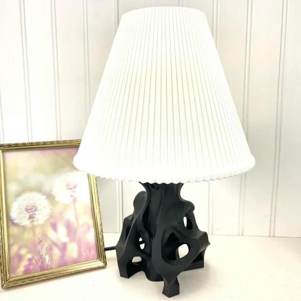 Organic Base Table Lamp, Flutter Table Lamp, Structural Desk Lamp and Shade